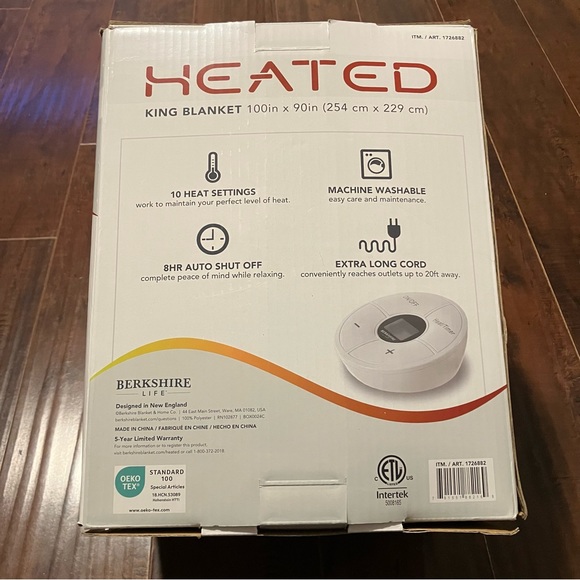 *NEW* Berkshire Heated Blanket - King Size - Picture 8 of 11